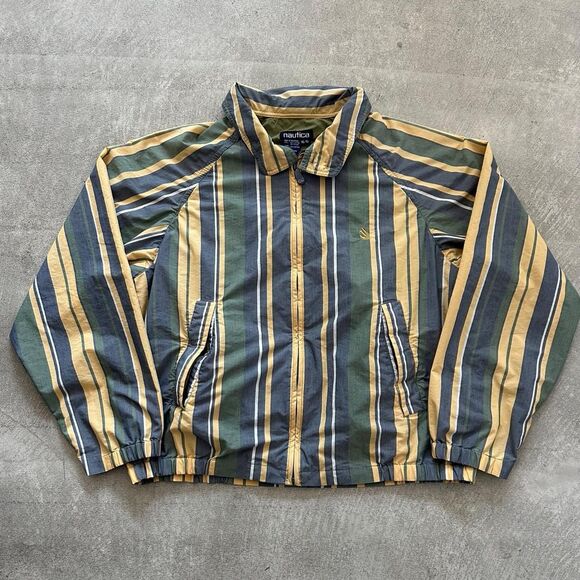 Vintage Nautica Striped Zip Up Jacket - Picture 1 of 2